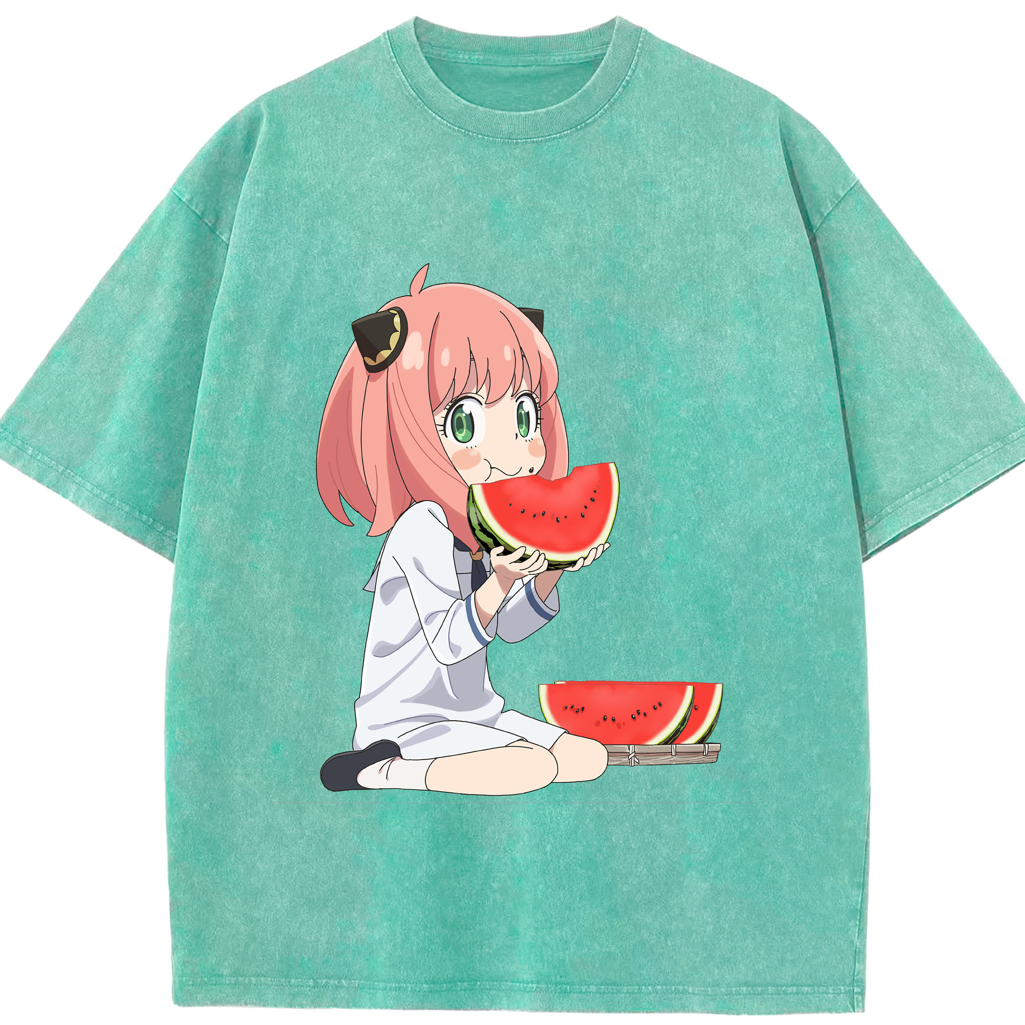 （画像用） SPY×FAMILY间谍家家酒 綿100% ヴィンテージ風 半袖Tシャツ（フロントプリント）